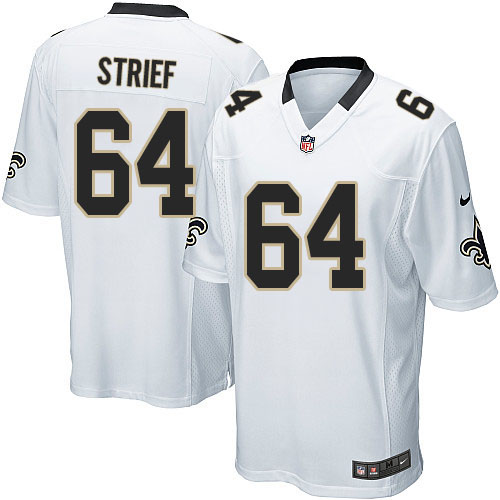 Youth Limited Zach Strief Nike Jersey White Road - #64 NFL New Orleans Saints